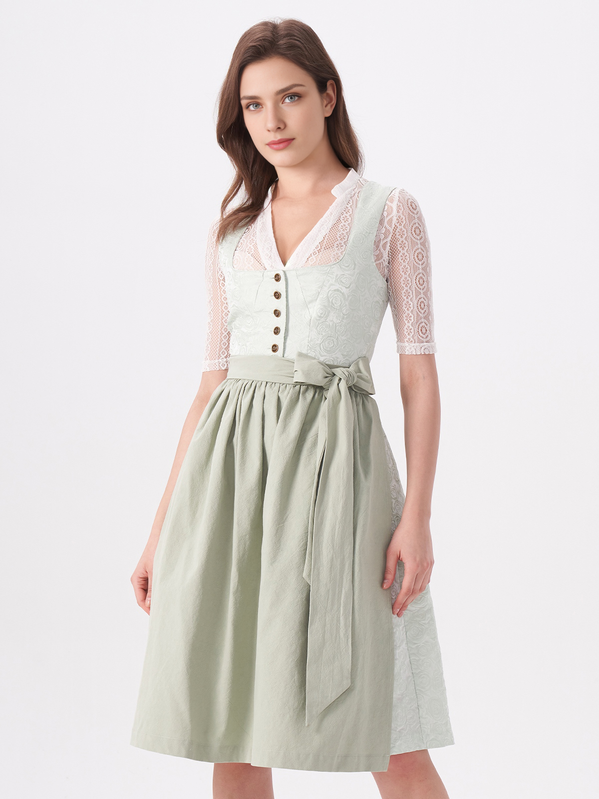 Modernes Dirndl in Grün – perfekt für den urbanen Stil