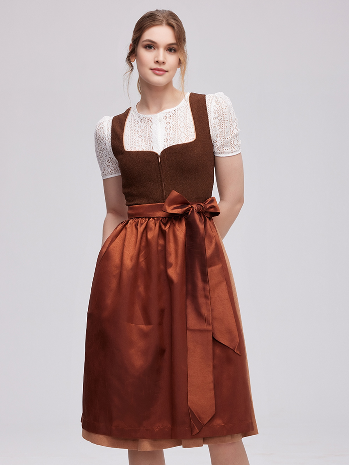 Authentische Lederhose Braun in perfektem Schnitt
