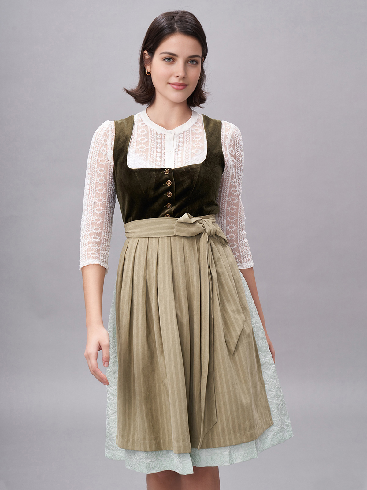 SamtDirndl Blau in eleganter Ausführung