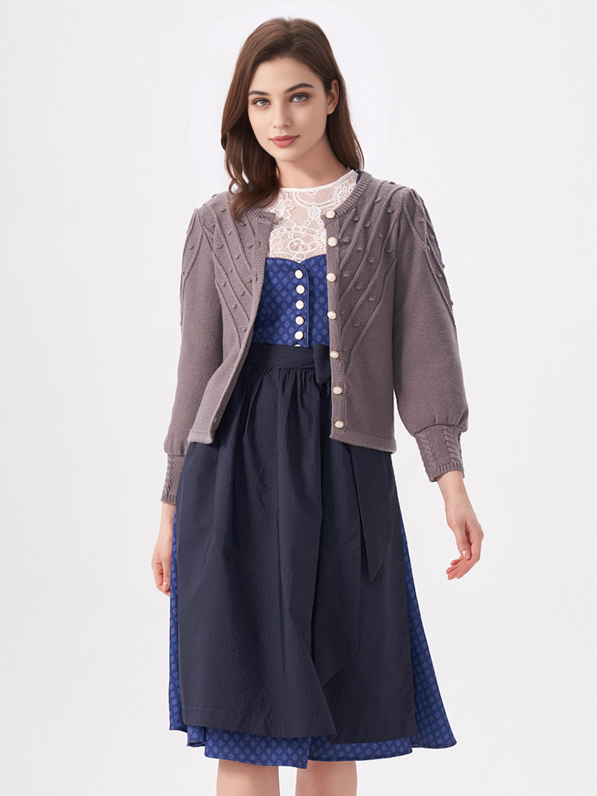 Schwarzes Dirndl Samt in eleganter Ausführung