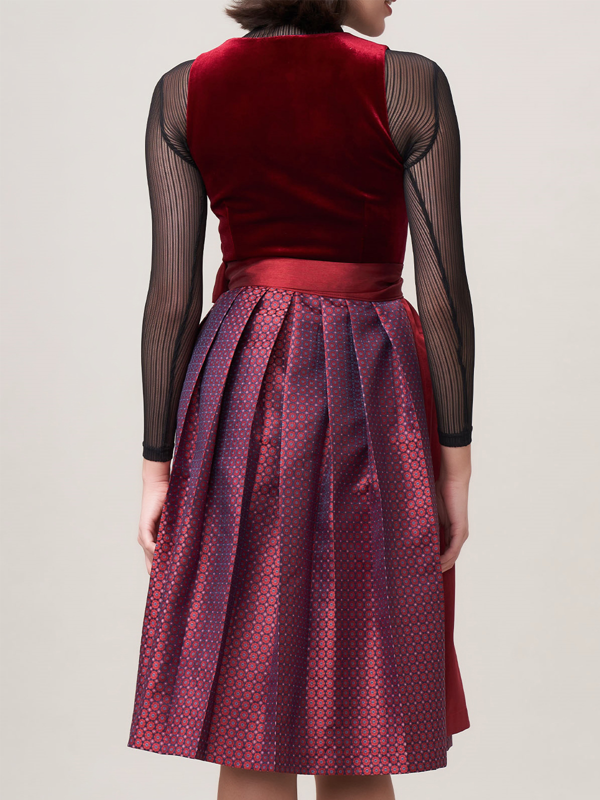 Dirndl mit Reißverschluss in Rot