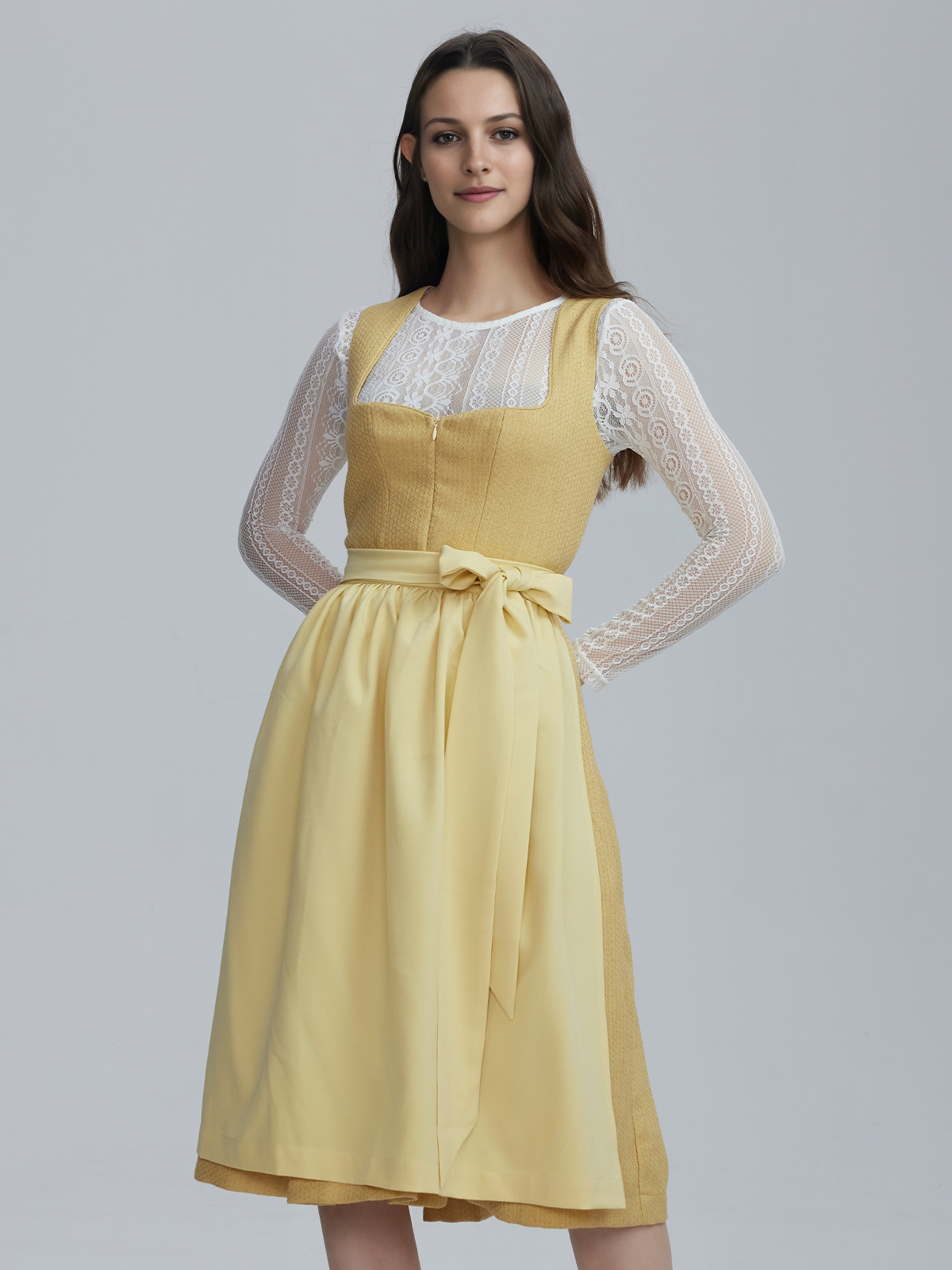 Moderne dunkelgrüne Dirndl mit elegantem Schnitt