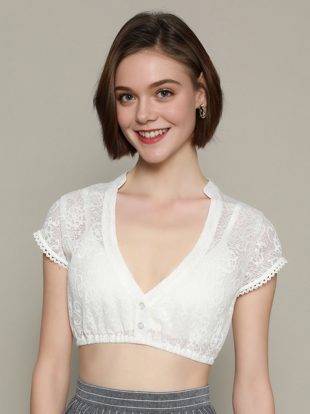 Dirndlbluse in Weiß